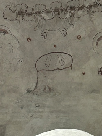 paintings on ceiling of Bregninge church